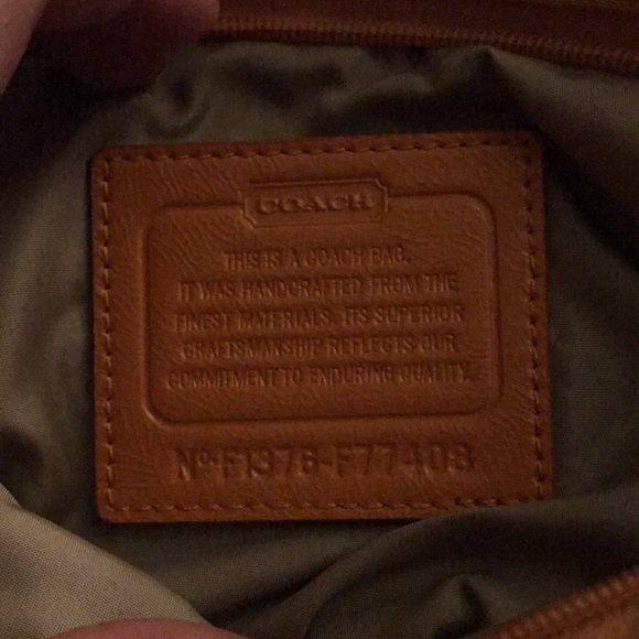 COACH Orange Signature Nylon Fabric File Crossbody Bag Purse - Picture 6 of 6